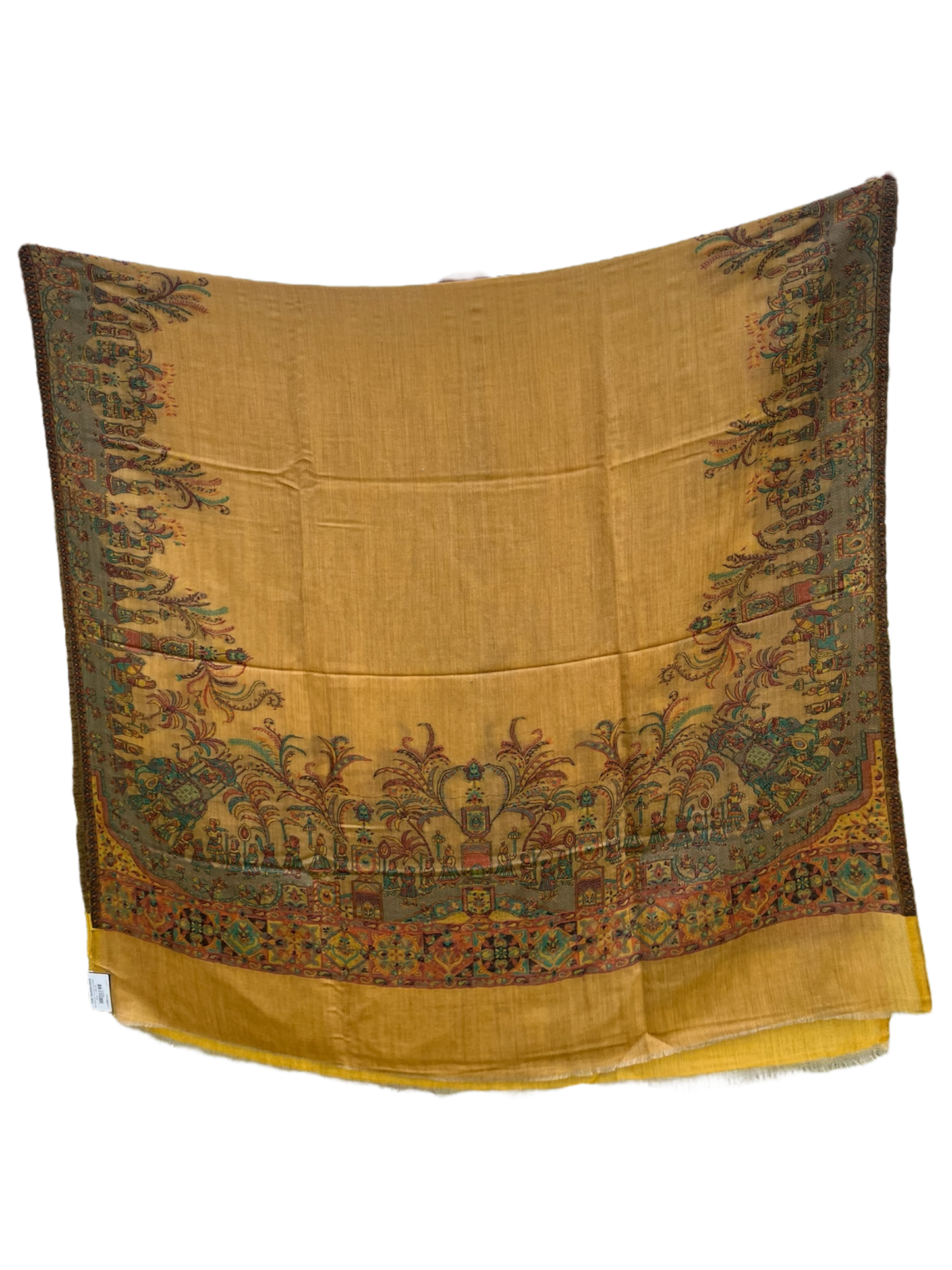 Kani weaving super fine zari wool shawl