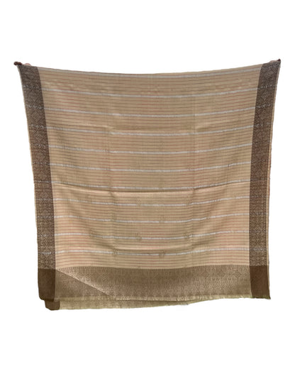 Fine wool stripes border shawl